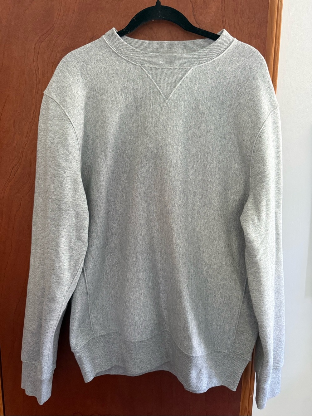 Classic Men’s J.Crew Heavyweight Crewneck Sweatshirt - Light Gray